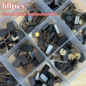 Zuee Professional Electric Motor Carbon Brush Set, 15 Sizes, Metal Replacement Parts, Ideal for Drill Press & Table Saw