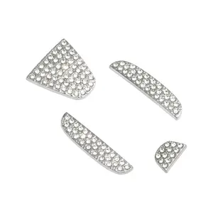 Rhinestone Car Emblem Decoration Cover (1 Set), Car Interior Decoration Accessories, DIY Shiny Bling Steering Wheel Accessories for Honda Civic Accord CRV Odyssey City 2015-2021