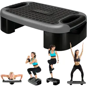 4-In-1 Aerobic  Board and Step Up Exercise Platform - Adjustable Multifunctional  Board Slant Board, Steppers for Exercise -  Workout Non Slip Stepper Platform