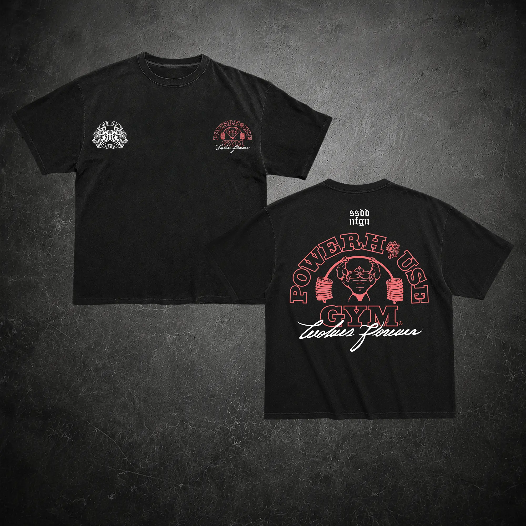 Wolves PowerHouse Gym Shirt, Workout Wear, Gym Shirt, Men's Gym Top, Lifting Essentials, Traning Outfit, Gym Apparel For Men