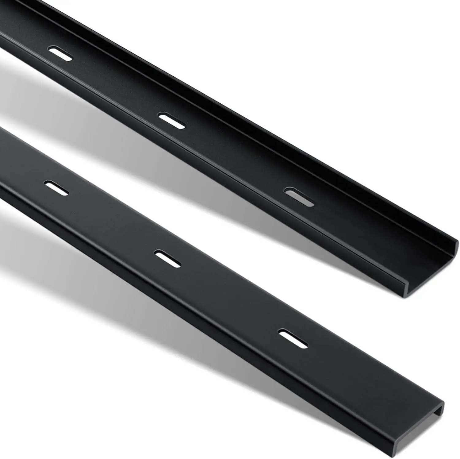 Blulu Heavy-Duty C Channel Steel Support Brackets, 2-Pack 40-Inches Black Hardware Fasteners for Live Edge Table Tops