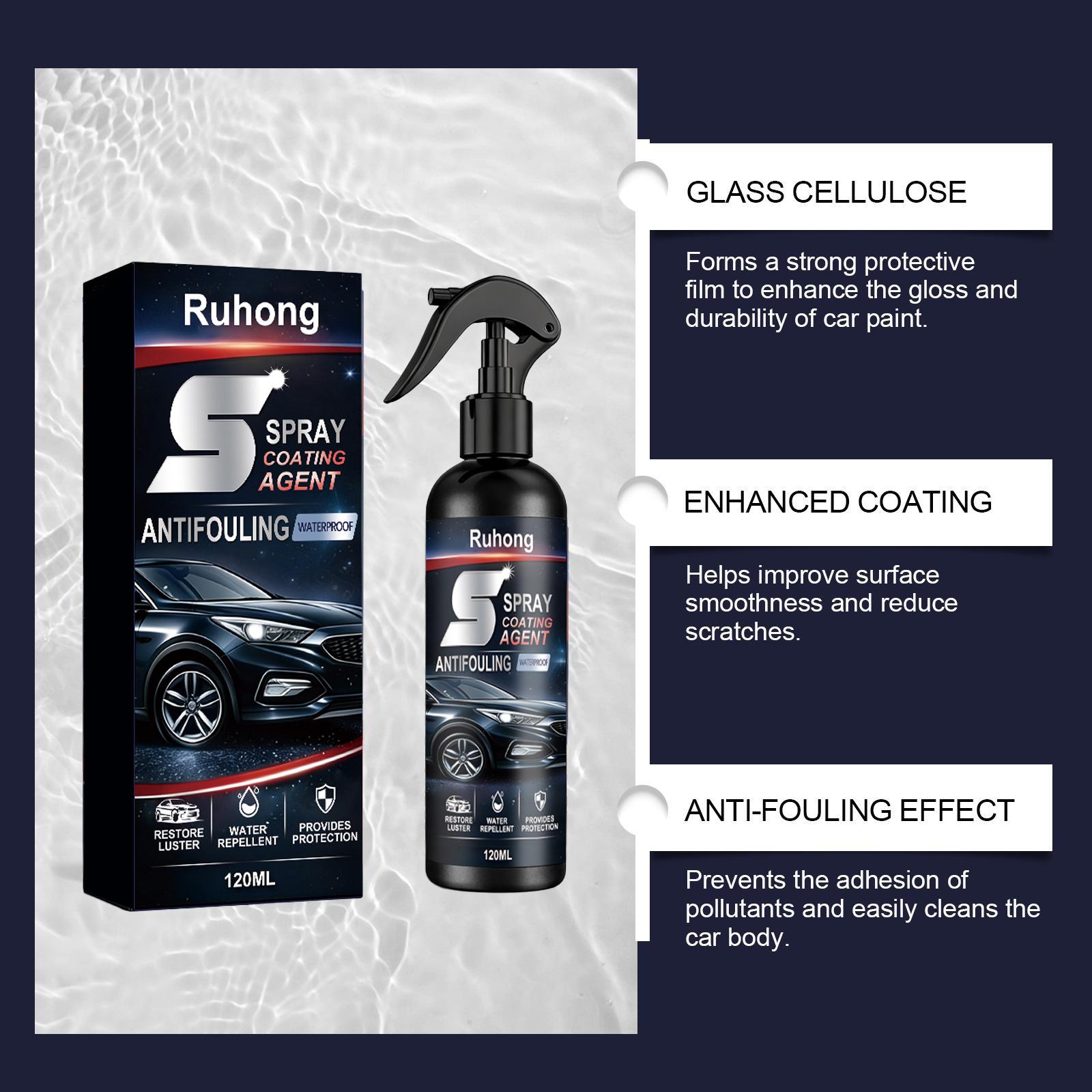 Nano Ceramic Coating Spray for Cars Fix Faded Paint Remove Dirt and Stains Restore High Gloss Shine Long Lasting Hydrophobic Protection