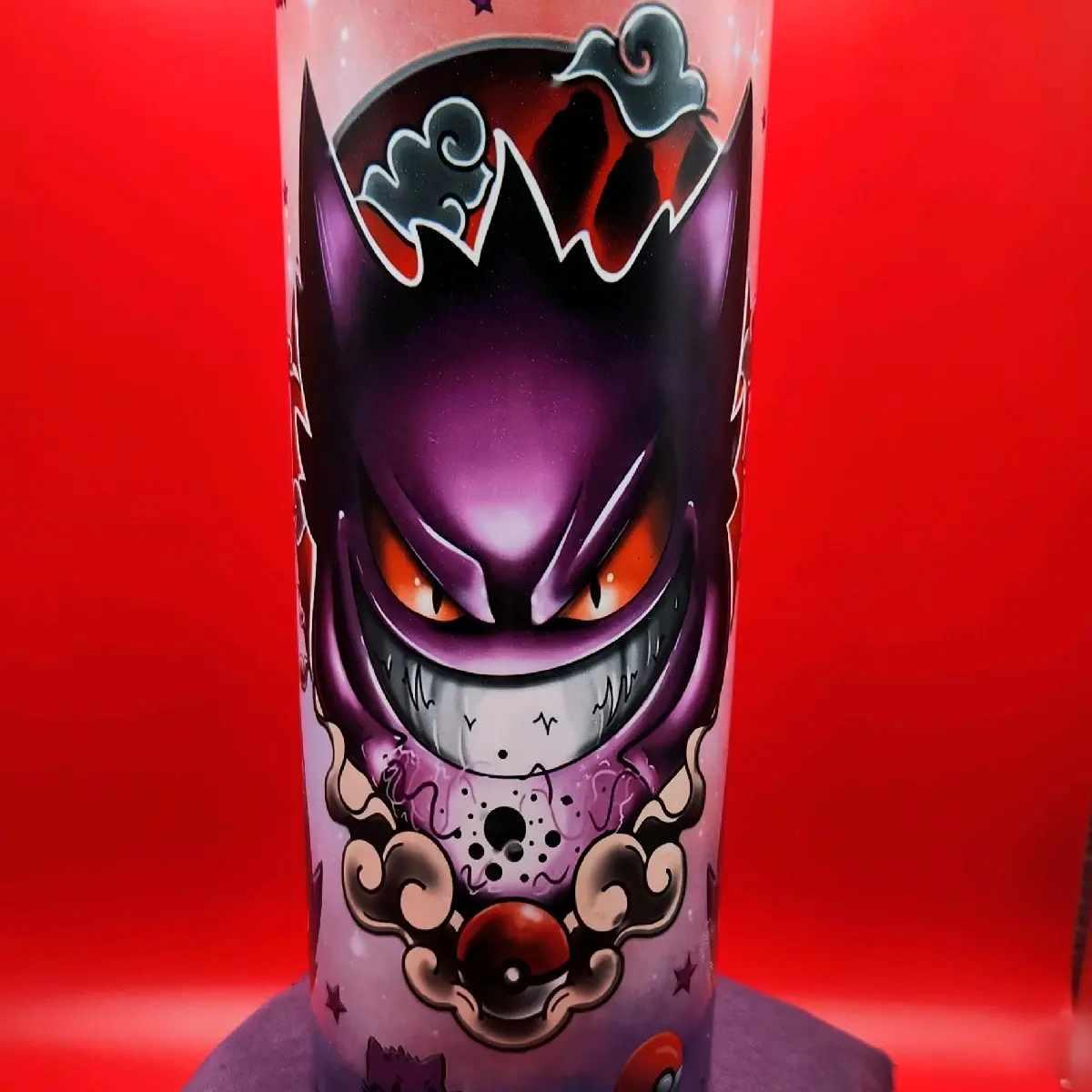 Glow in thr dark Gengar Pokemon 20oz tumbler