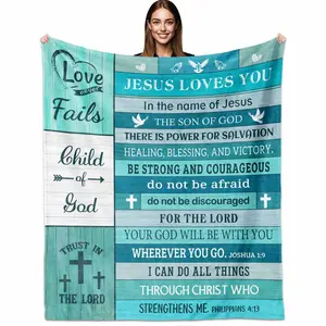 Christian Blankets for Women Faith, Prayer Blanket for Women 60 X 50, Sisters in Christ Gifts for Women Jesus Inspirational Blankets for Women