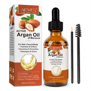 Aliver Multipurpose Argan Oil 60ml for Haircare, Nourishing, Face Moisturizer & Nail and Cuticle Care - Ideal for Shine and Hydration - Comfort