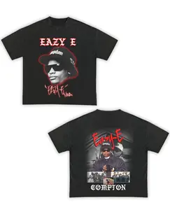 Eazy E Double Sided Prints Short Sleeve Graphic Tees For Men, Vintage Bootleg Casual men  gifts