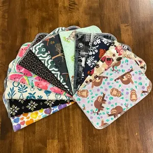 Random Variety 6 Pack - Eco-Friendly Reusable Kitchen Paper Towel Replacement Cotton Household Absorbent Cleaning