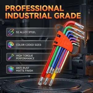 9pcs Colorful Star Wrench Set, 9-Piece Screwdriver Tool Kit, Industrial Grade High Torque Performance Multi-Functional Hand Tools for Home Repair & DIY Projects