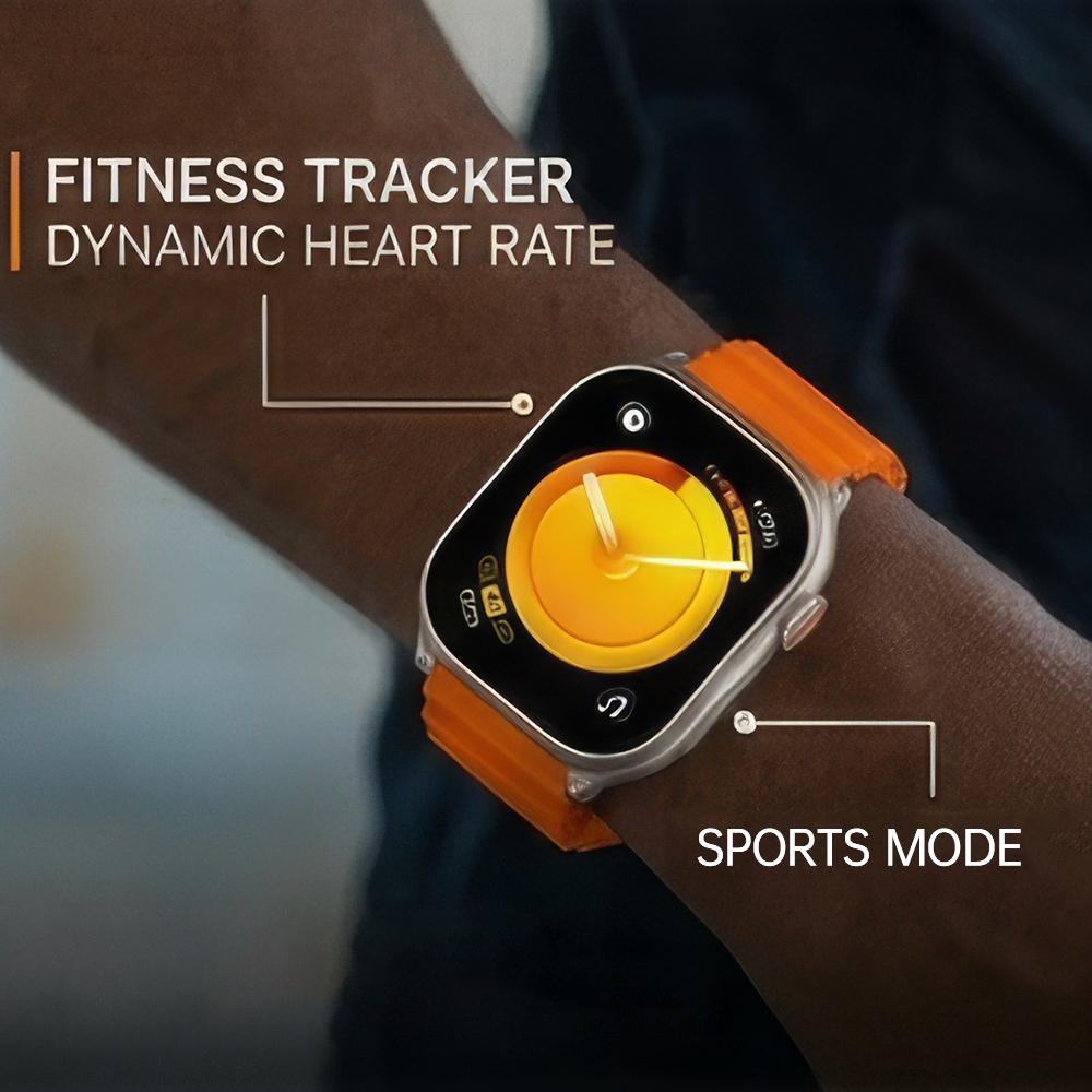 W&O Smart Watch Multiple Sport Mode, Message Reminder, Fitness Wearable, IP67 Waterproof Touch Screen Watch, Sleep Monitoring, Multifunctional Smart Watch with High Battery Life, GPS Bluetooth Call, 4 Straps,Gif