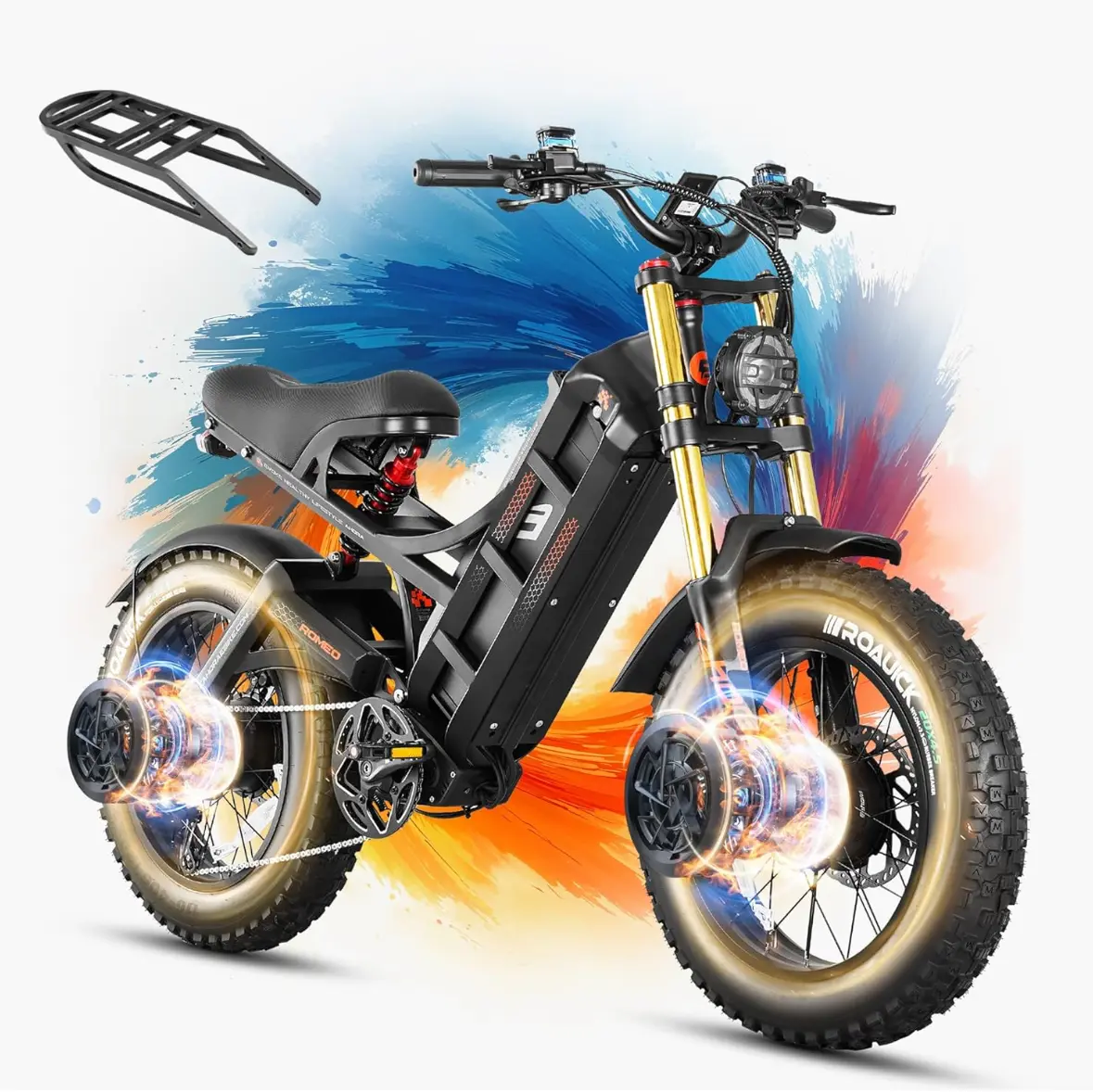 ehora Romeo II 2500W Dual Ebike, 37Mph 52V 60Ah Long Range for Adults