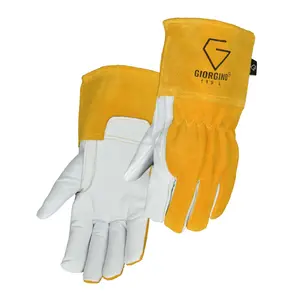 GIORGINO Premium Goat Leather Tig Mig Gloves, 4″ cuff, Sewn with KEVLAR