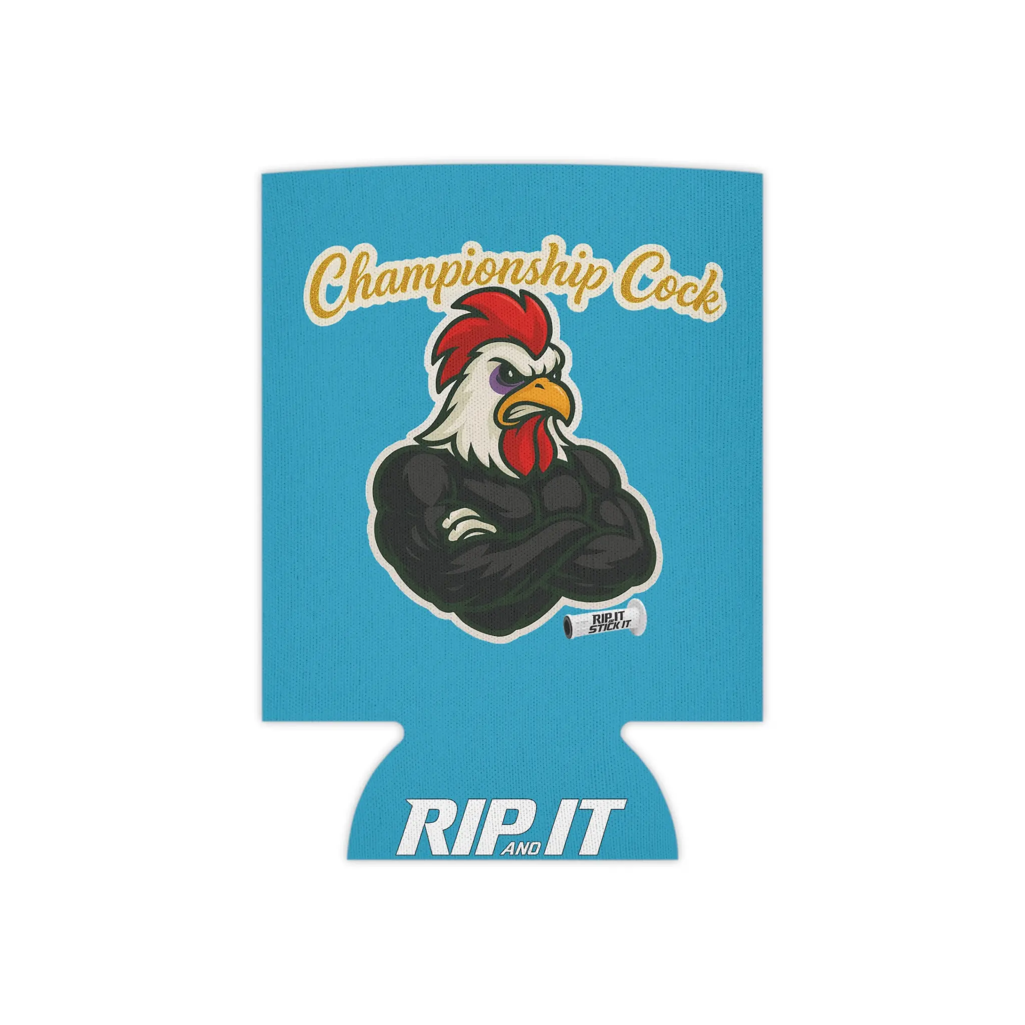 Championship Cock Can Cooler - Fun Drink Holder for Parties, BBQs, Tailgating, Game Day, Unique Gift Idea