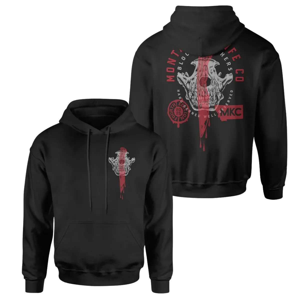 MKC Blood Brother Hunting Basic Cotton Pullover Hoodie - TikTok Shop