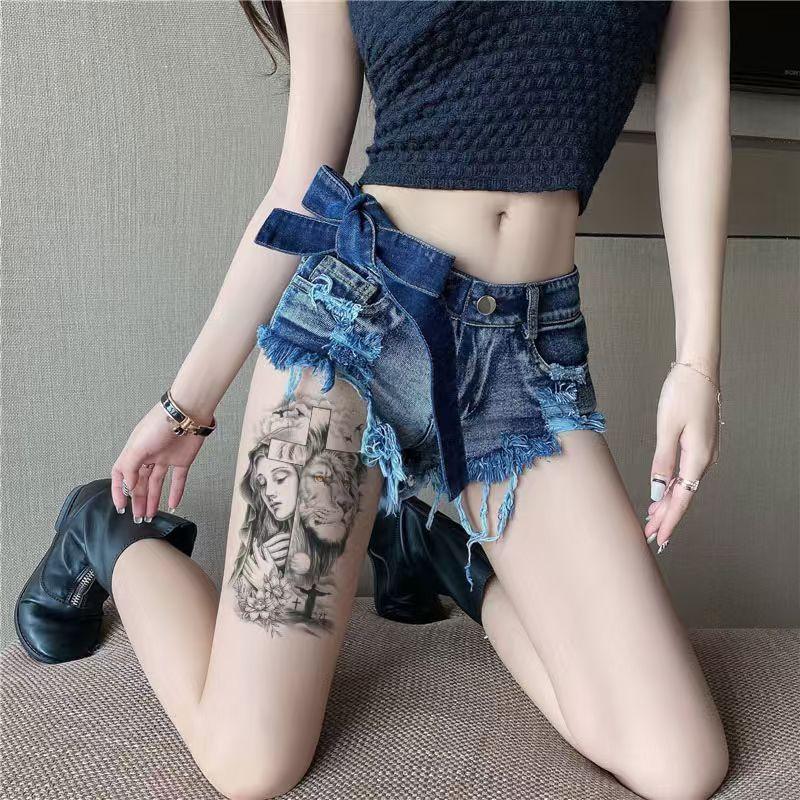 4 sheets, couple stickers, large black lion temporary tattoo stickers, Halloween temporary fake tattoo stickers, animal designs Sensitive 4 sheets, couple stickers, large black lion temporary tattoo stickers, Halloween temporary fake tattoo stickers, animal designs Sensitive