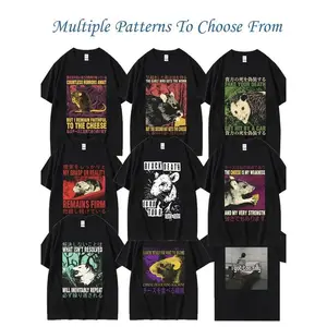 Various Patterns 100%-Cotton Short Tshirt Funny Retro American Mouse Style Graphic Casual T Shirts Unisex Oversized Tshirt Tee