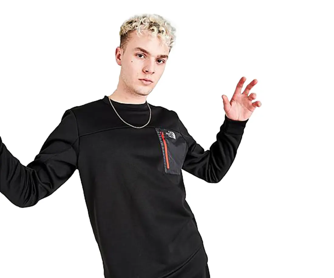 The North Face Mittelegi Crewneck Mens Active Sweaters, Sweatshirts, Pullover, Menswear, Long Sleeve, Round Neck