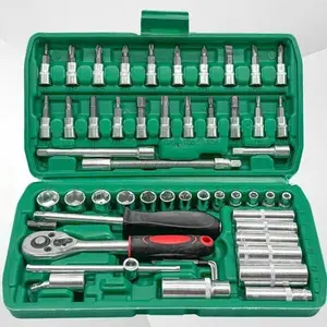 53 Pieces 1/4 inch Drive Socket Ratchet Wrench Set with 72 Tooth Reversible Ratchet, with Bit Socket Set and Extension Bar for Auto Repairing and Household, with Storage Case