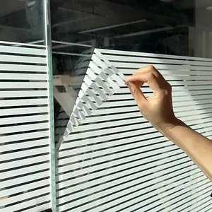Striped Transparent Glass Window Film Sticker, Window Privacy Films, Anti-Glare Privacy Protection, Smoke-Proof Heat Insulation, Moisture-Proof Mould-Proof