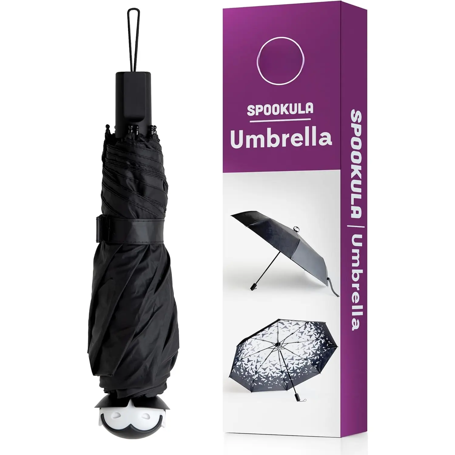 ! Spookula  Umbrella  Umbrella, Collapsible Umbrella, Goth Accessories, Cool Gifts, Gothic Umbrella, Black and White Umbrella, Umbrella Cute, Rain Umbrella, Folding Umbrella