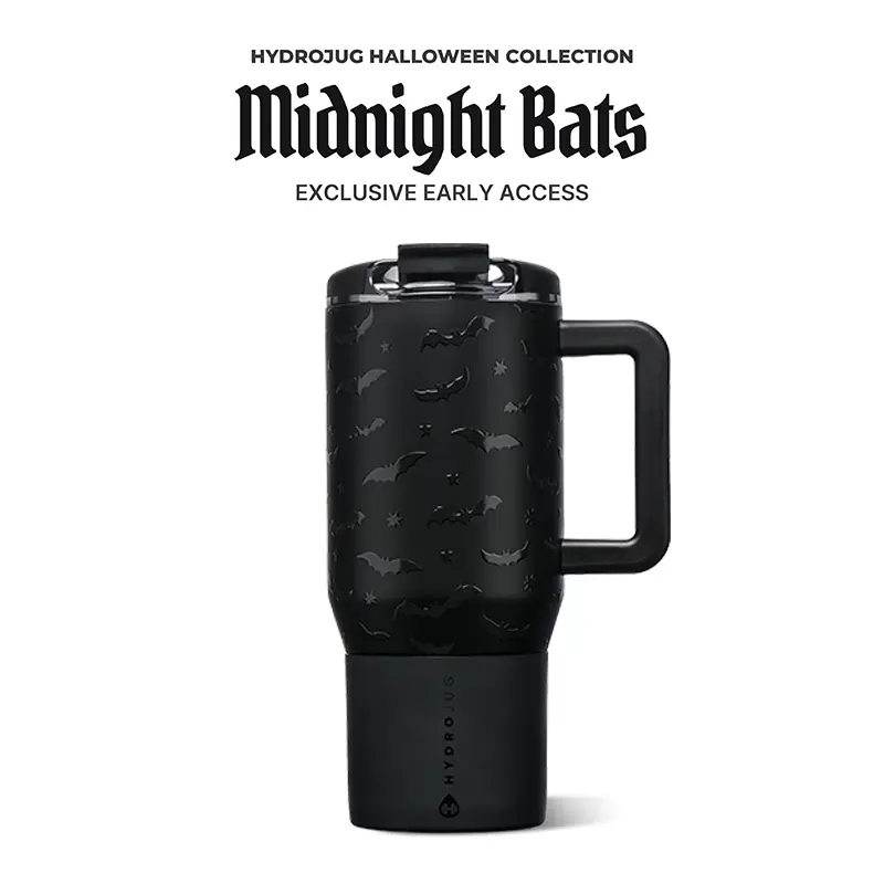 HydroJug Coffee Traveler 20 oz - Leak-Resistant, Ceramic-Lined Insulated Travel Coffee Mug for Hot or Cold Drinks with Flip Lid & Handle, Dishwasher Safe Coffee Tumbler
