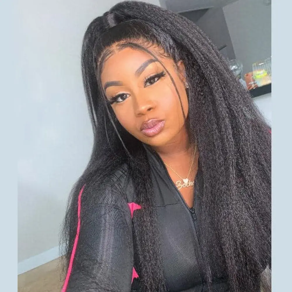 250% Kinky Straight Half Wig