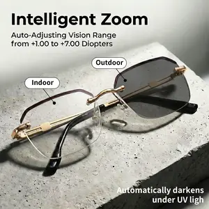 Multi-Focus Reading Glasses for Near and Intermediate Viewing, Comfortable for Phone and Reading