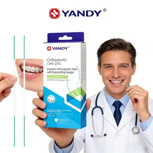 Orthodontic & Daily Oral Care 50Ct Expanding Floss – Built-in Threader , Thorough Cleaning for Everyday Teeth Gaps, Implants, Bridges & Braces