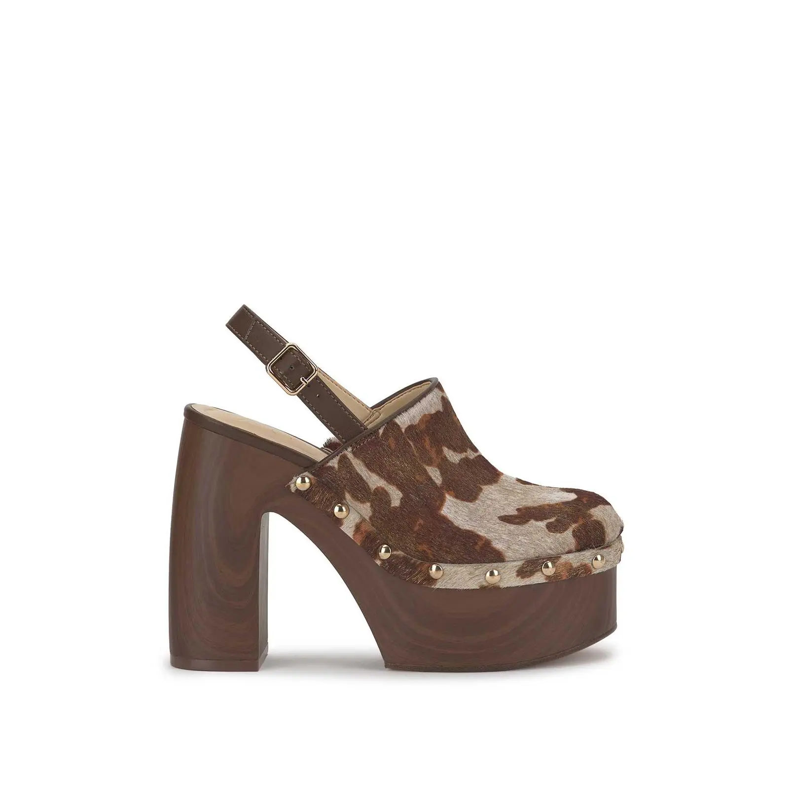 Cazea Platform in Cow Print