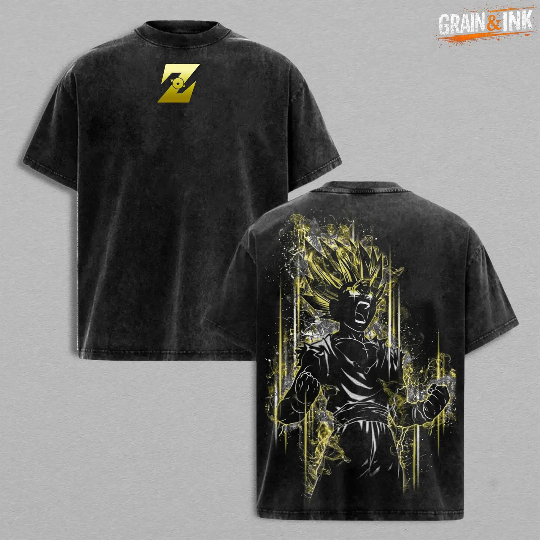Gohan Super Saiyan 2 Washed Tee Streetwear Tee
