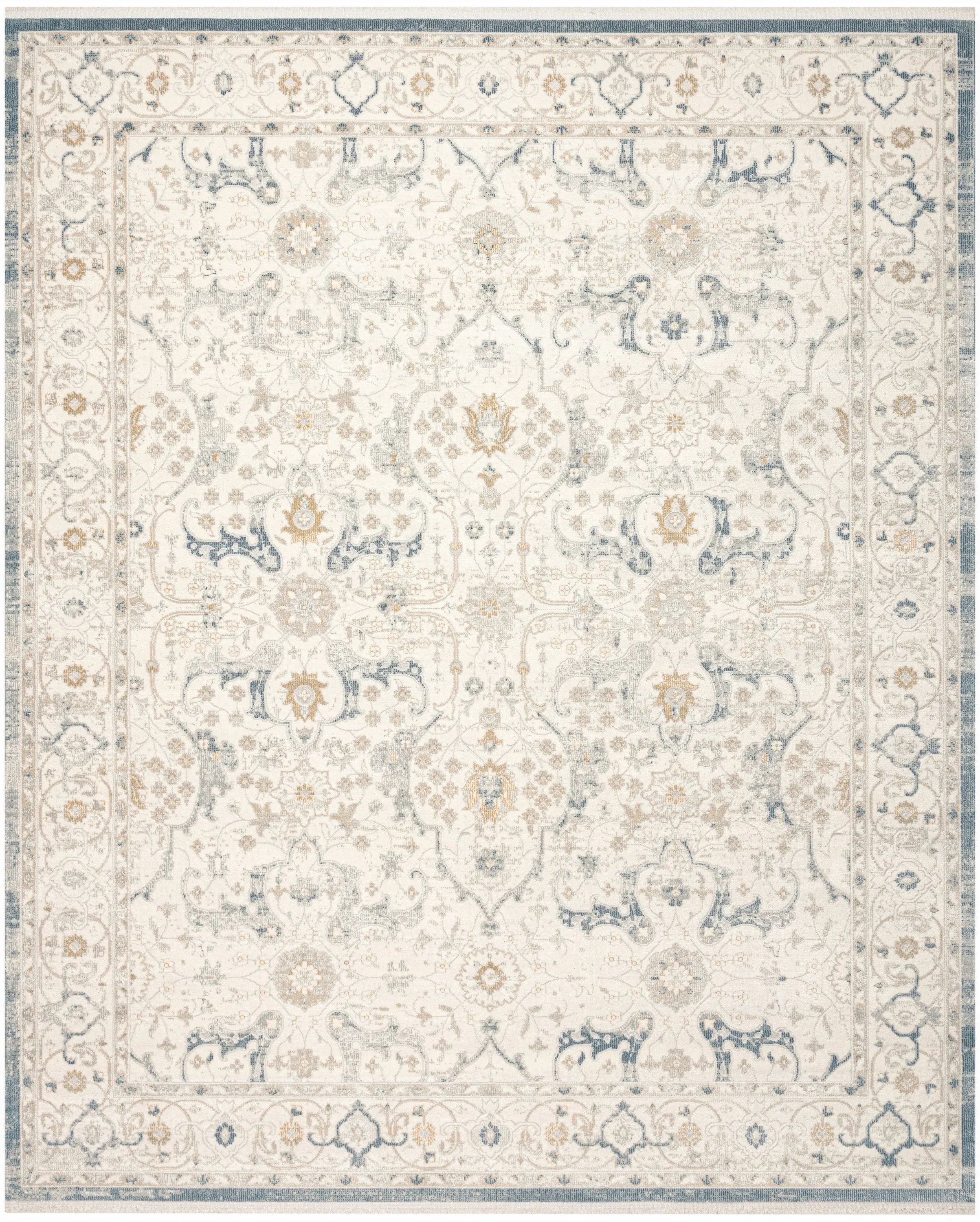 Nourison Home Pardis PRD03 Light Blue Traditional Machine Woven Rug