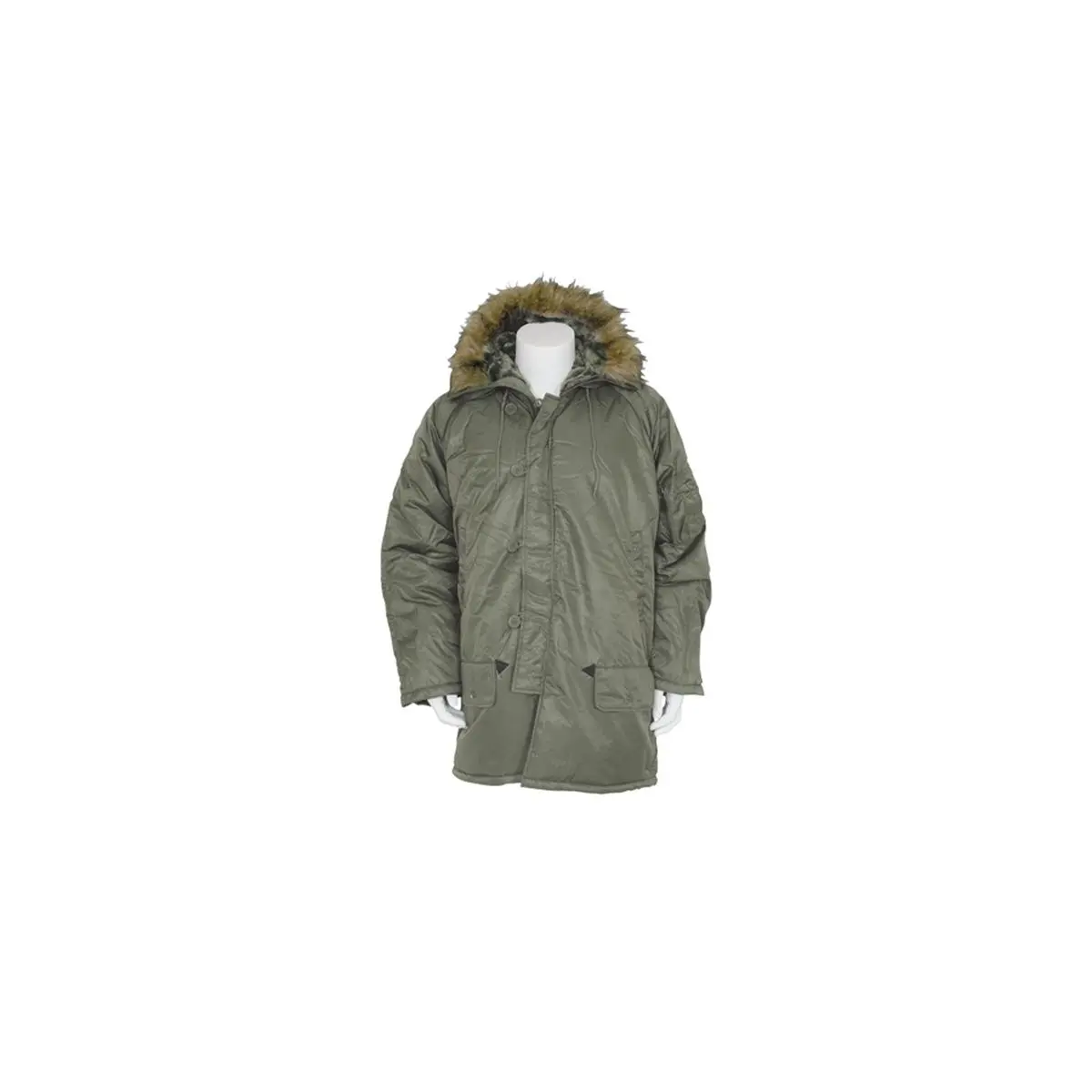 212 MAIN GI Style N-3B Oversize Knit Nylon Long Sleeve Parka Jackets