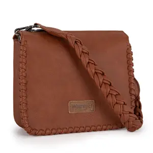 Wrangler Whipstitch Braided Strap Hobo/Crossbody Bag