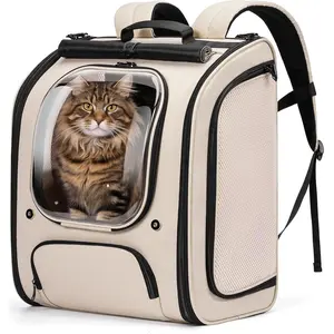 Backpack Carrier XL, Large Space  Bubble Backpack, Breathable  Carrier, Shaded  Backpack Carrier,   Design for Travel, Hiking, Suitable for Shopping, and Vet, Khaki