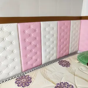 10 Piece 3D Sponge Wall Stickers, Wall Decals, Self-Adhesive Soft Back Cushion, Bedroom Wall Decor, Living Room, Hallway Sticker, Head Protection