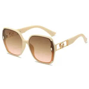 New Women's High-End UV-Blocking Sunglasses Large-Framed Round Face Slimming Sun Protection Unisex Stylish & Versatile