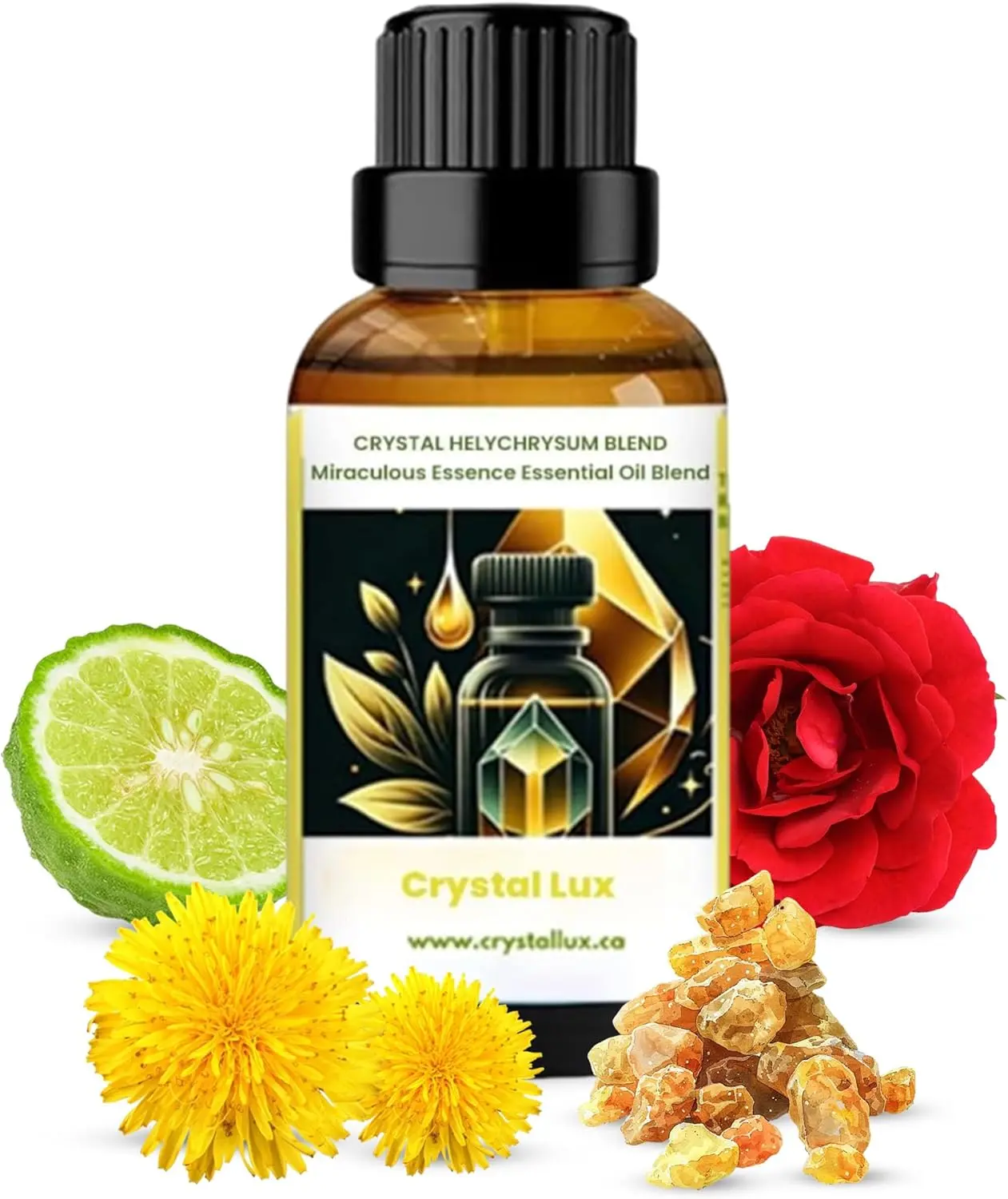 Crystal Helichrysum Essential Oil Blend for Diffuser, Aromatherapy, Home Fragrance, Relaxing Scent, Premium Oil, 30ml