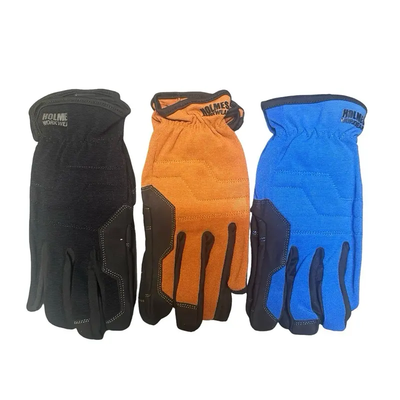 3-Pack Holmes Workwear High-Performance Utility Outdoor Safety Gloves, Safety Gear, Heavy-Duty Flexible Protective Rubber Grip Men's Work Gloves, Protective Work Gloves