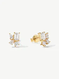 "Aurora Cluster" 0.77 Ct. Tw. Lab Grown Diamond Stud Earrings in 14K Solid Gold Fine Jewelry Promise Anniversary Birthday Gifts for Women