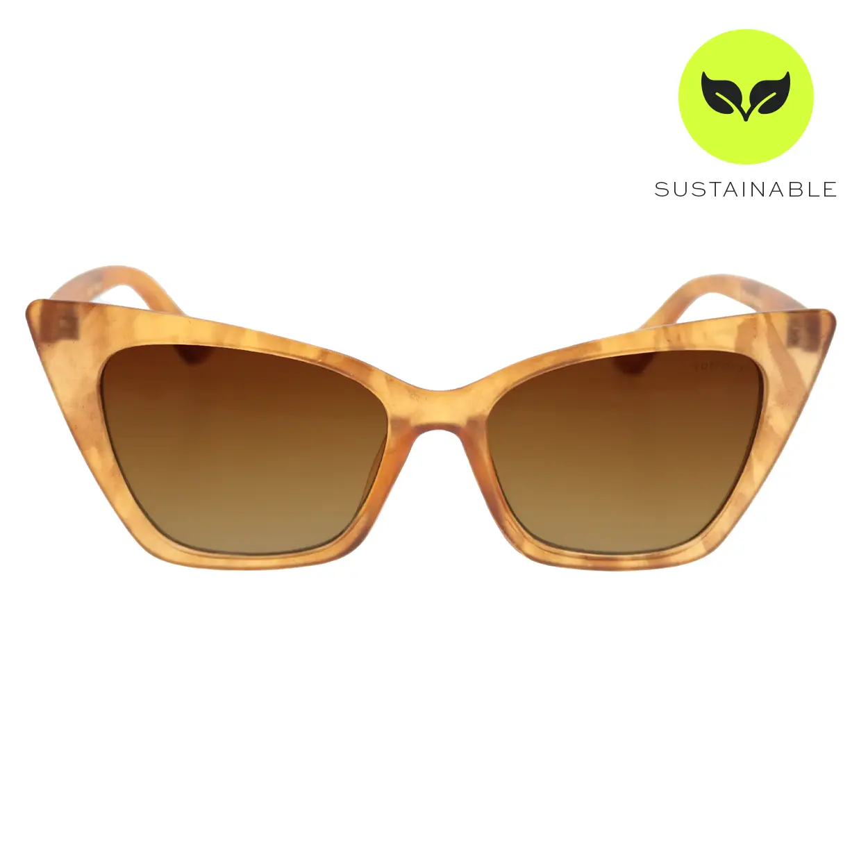 Nature -  Amber - Tangle Free Cat Eye Sunglasses - Certified Shatter-Resistant Lenses - UV400 - For Women & Men