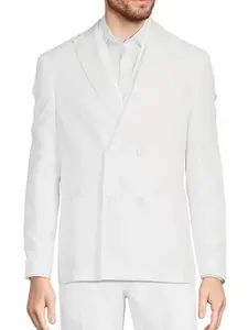 NEW Big & Tall Mens Murano Baird McNutt Slim-Fit Linen White Blazer Sports Coat