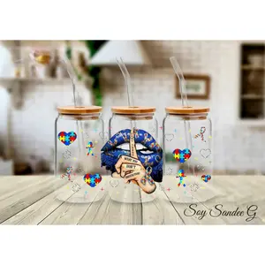 Autism Awareness - UVD sticker TF Wrap for cups/hard surfaces  Sticker