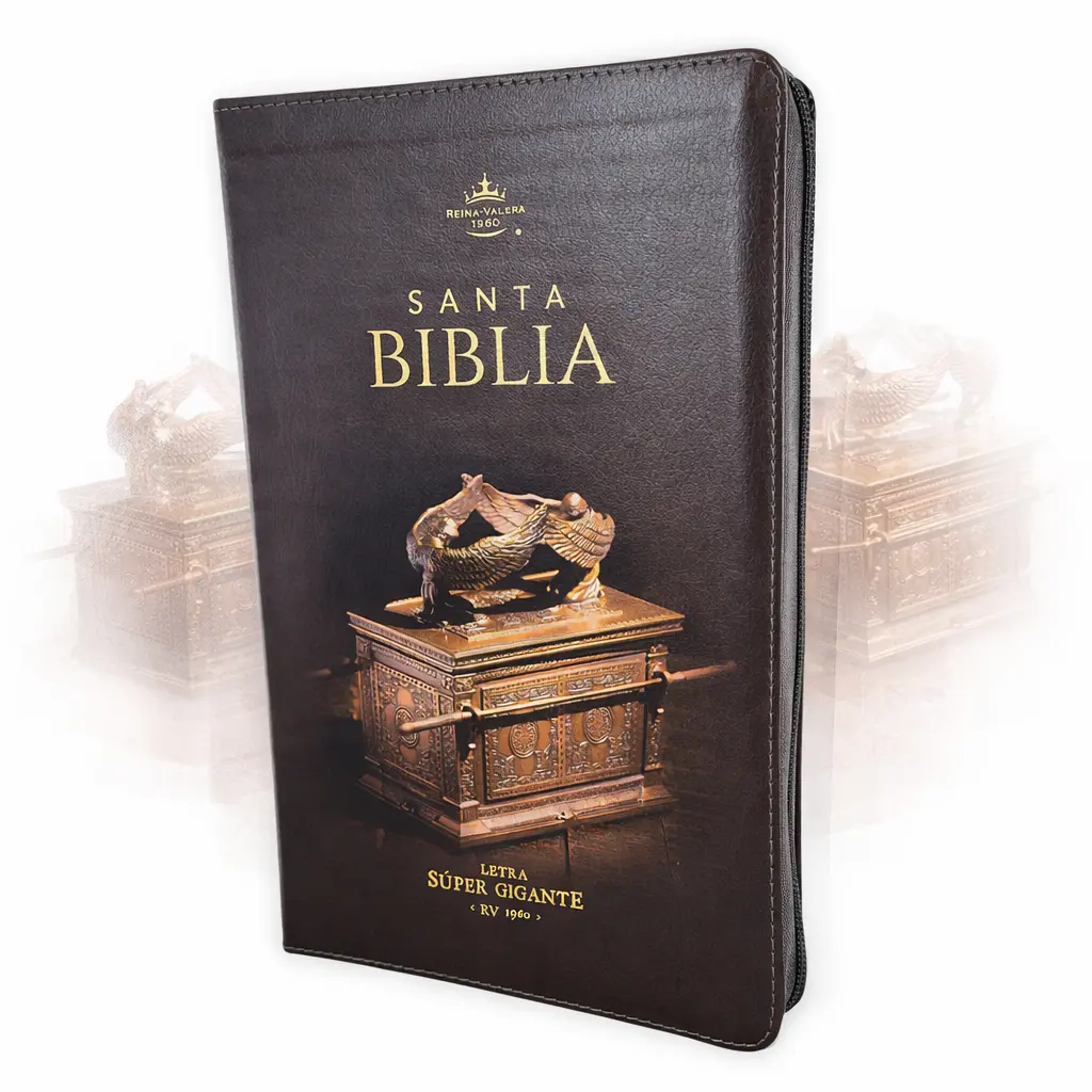 Biblia con Cierre Letra Super Gigante 19 puntos Mediana RV1960 imit piel negro con indice - Arca del Pacto