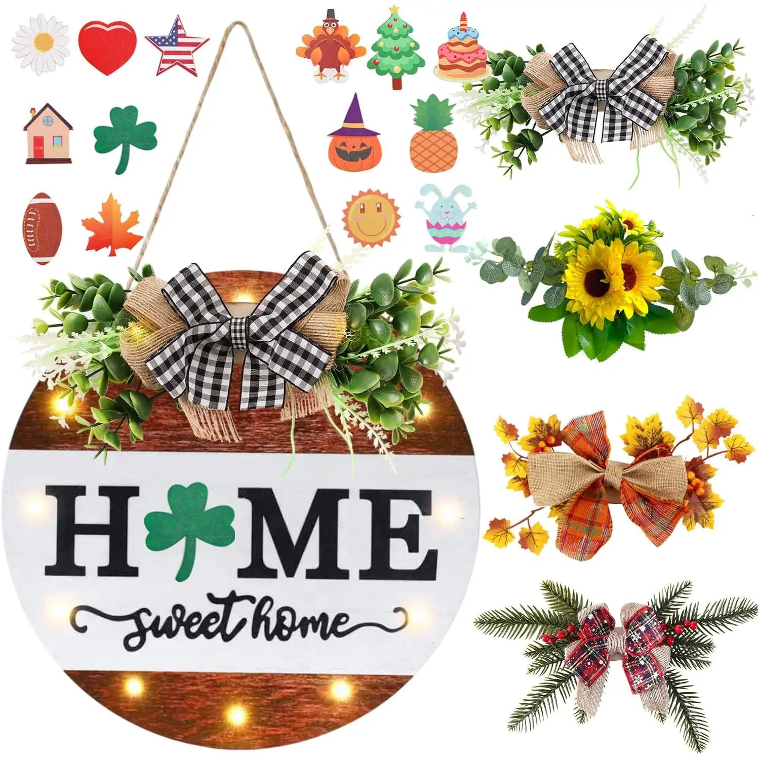 Middle White-4 Wreaths