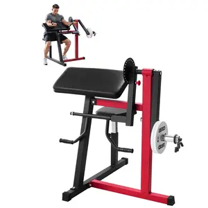 VEVOR Preacher Curl Machine, 2 in 1 Bicep Curl Machine and Triceps Extension Machine, Seated Arm Isolated Bicep Station, Strength Training Workout Weight Bench, Exercise Equipment for Home Gym