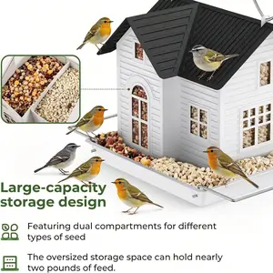 Metal Iron Mesh Solar Hummingbird Feeder | Automatic Night Glow Finch Food Dispenser, Decorative Nectar Reservoir, Hanging Garden Accessory for Garden, Backyard & Farmhouse