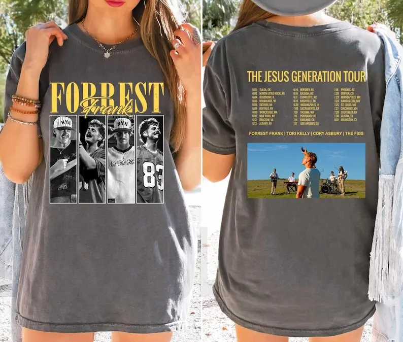 Forrest Frank Jesus Generation Tour Shirt, Vintage Concert Tee, Christian Music Graphic T-Shirt, Unisex Tour Merch Tee