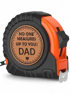 Engraved Leather 25FT Tape Measure Dad Gift — No One Measures Up to You, Father's Day Tool