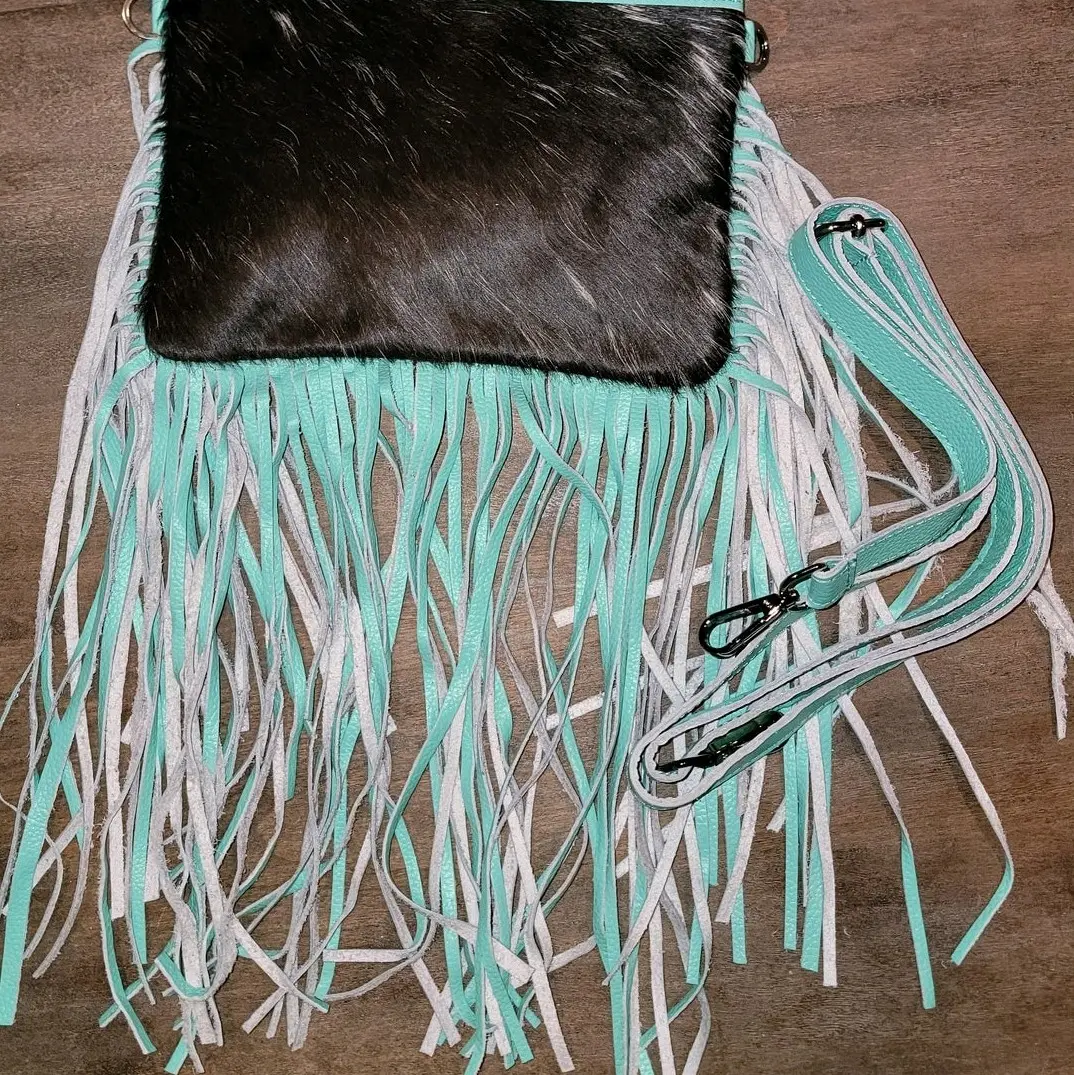 fringe crossbody genuine leather cowhide
