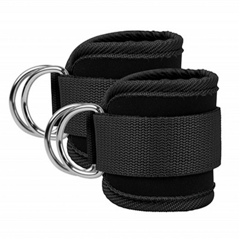 Ankle Straps with Double D-Ring for Gym Workouts Glutes Legs Strength Training Pink Black Blue Red Nylon Weight Equipment Weighted Belt Support Sports Safety Abductors