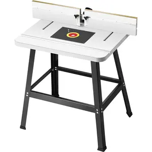 VEVOR Precision Router Table System, 31.5 in x 23.9 in, Routing Table Accessory Kit with Adjustable Fence, MDF Top, Sturdy Metal Base, Dust Collection Port, Compatible with Routes & Various Drill Bits